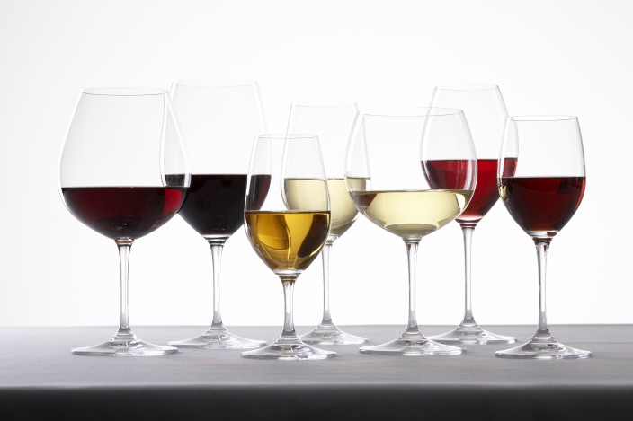 Die Weinglas-Vielfalt ist gross.